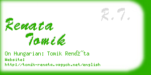 renata tomik business card